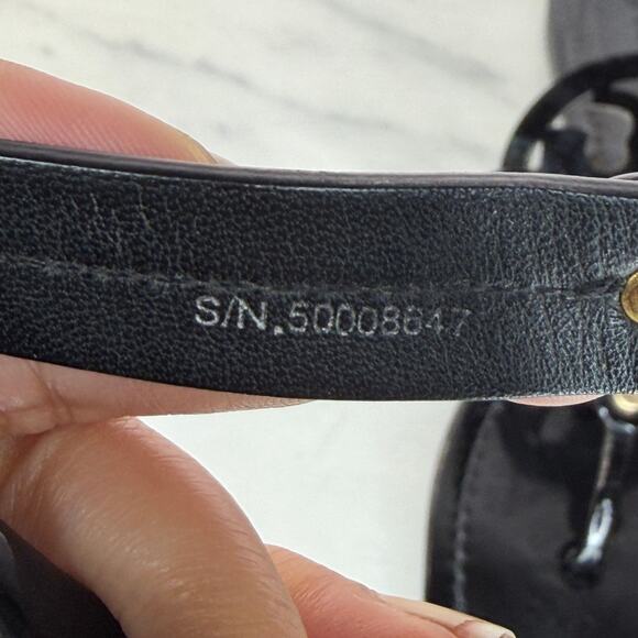 EUC Tory Burch Miller Black Sandals Flip Flops Size 11 Black Patent Leather - Picture 11 of 13